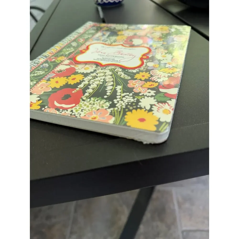 Vera Bradley Small Spiral Notebook in Poppy Fields Floral Hardcover Journal